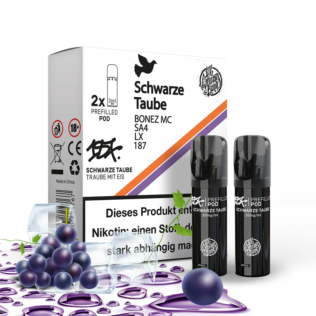 187 Strassenbande Pods Schwarze Taube – 2er Pack