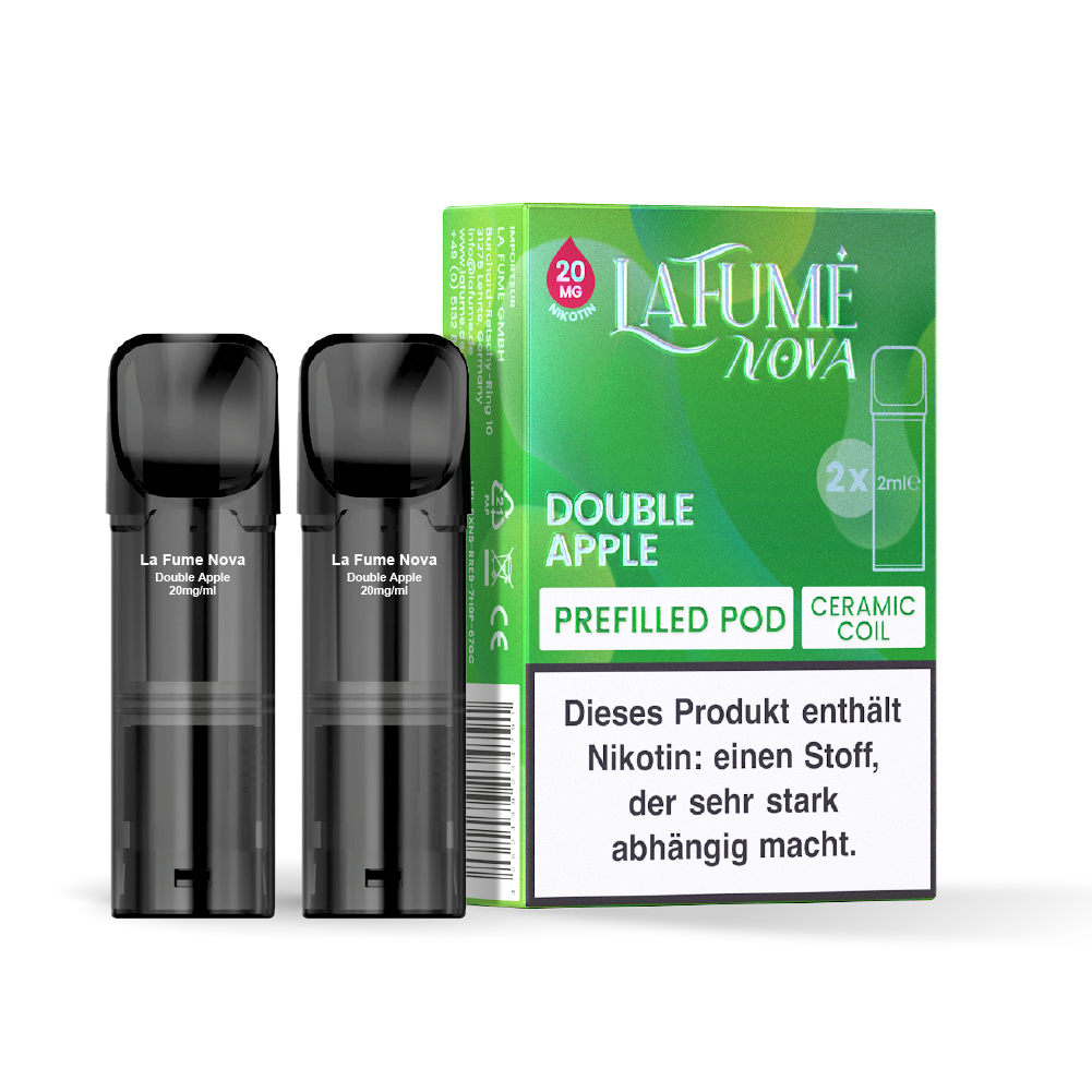 LaFume Nova Pod – 2er Pack Double Apple 20 mg