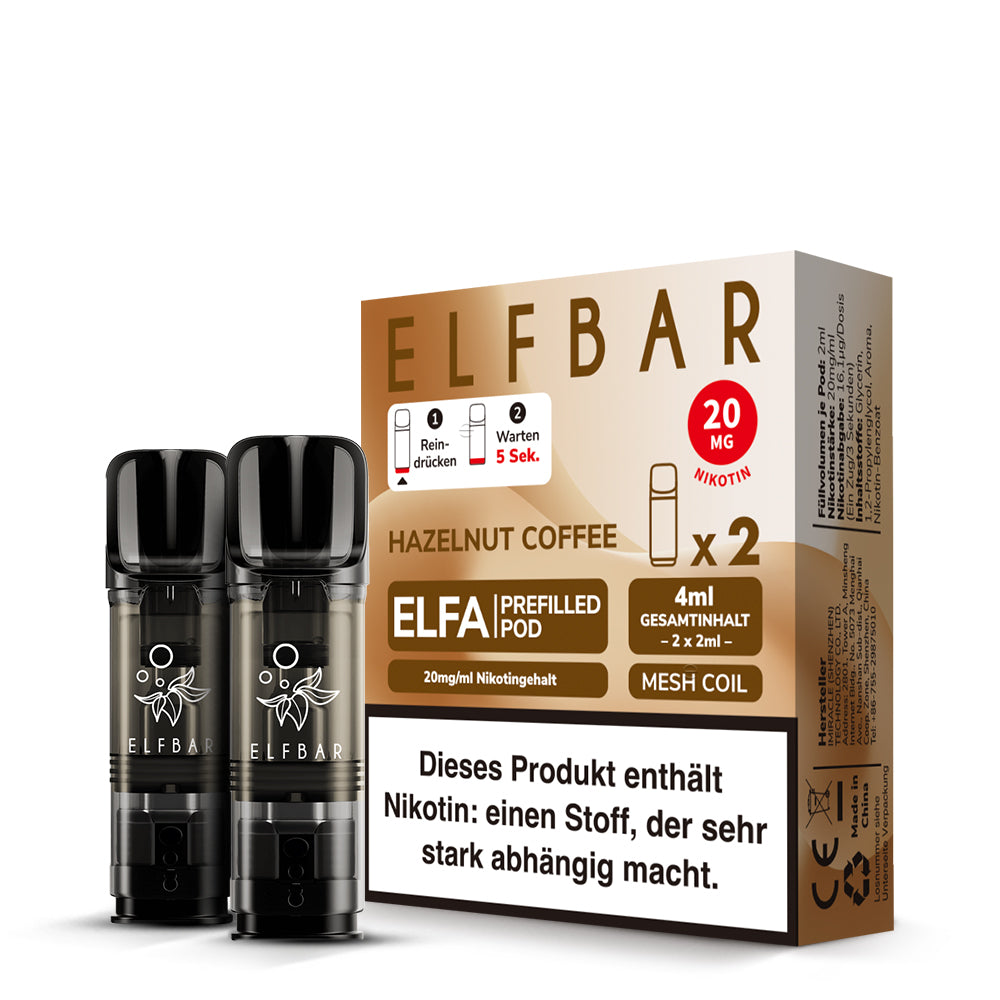 ELFBAR ELFA Pods 20mg Hazelnut Coffee