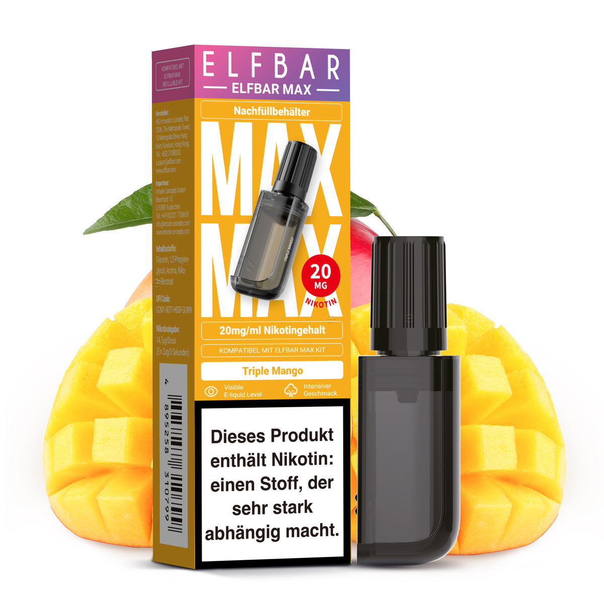 ELFBAR MAX Pod Triple Mango 20mg – 10ml
