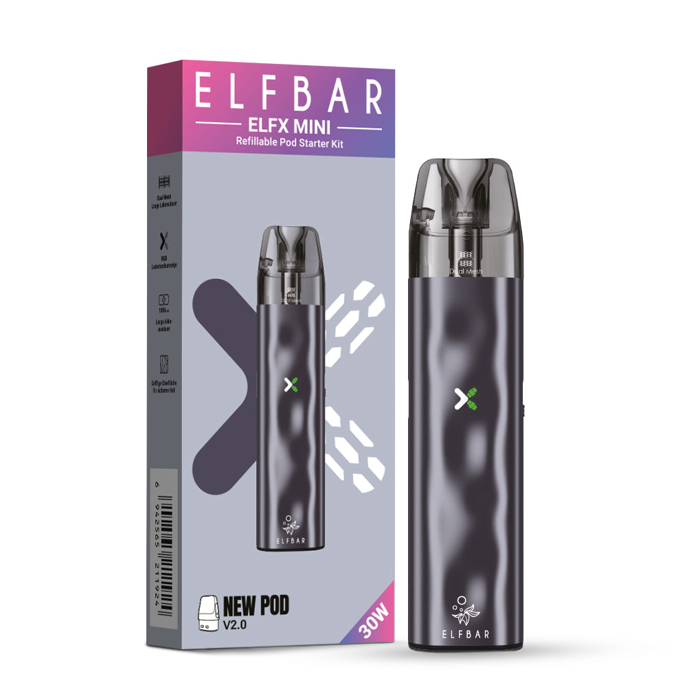 ELFBAR ELFX MINI Pod Kit - Grey - 1000 mAh