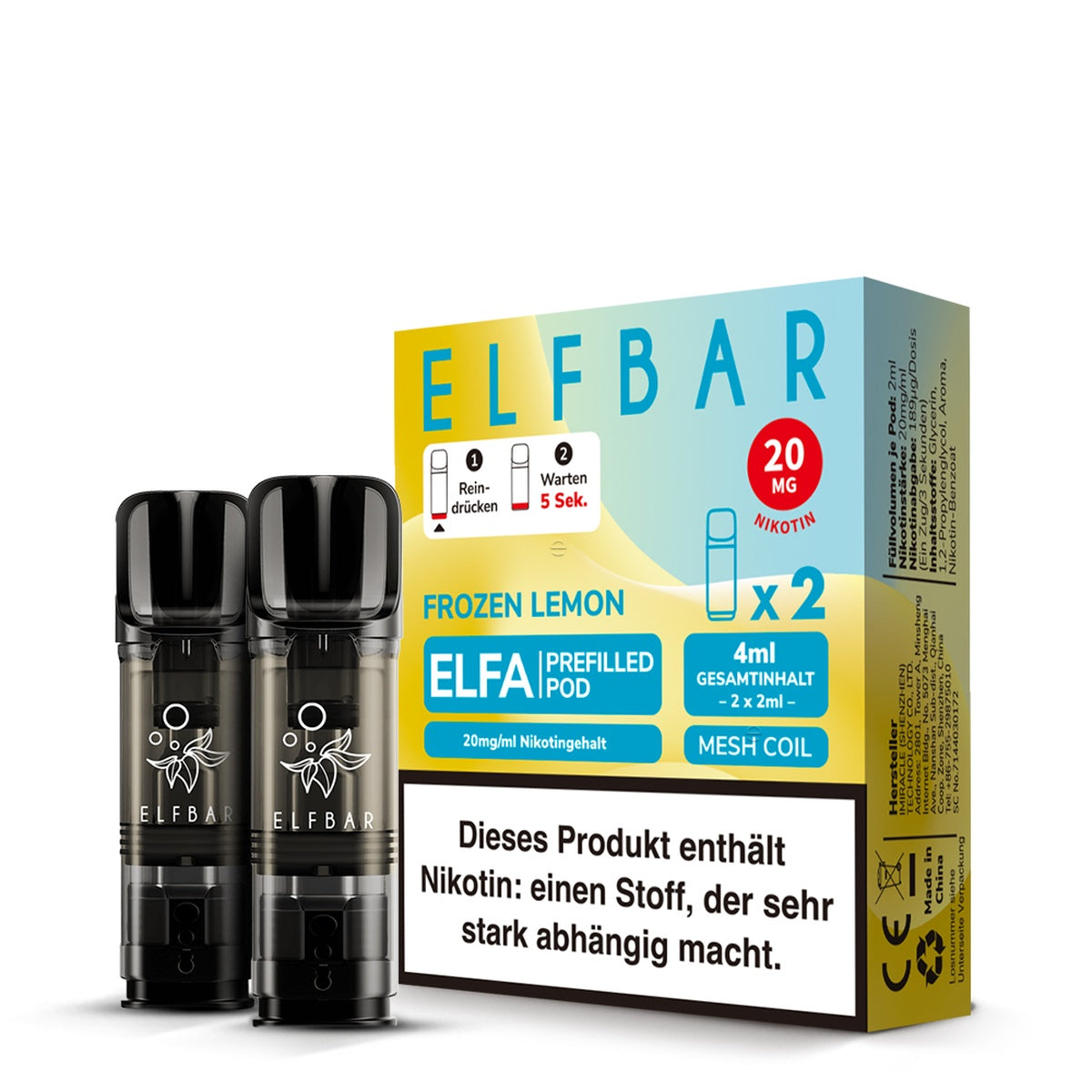 ELFBAR ELFA Pods 20mg Frozen Lemon