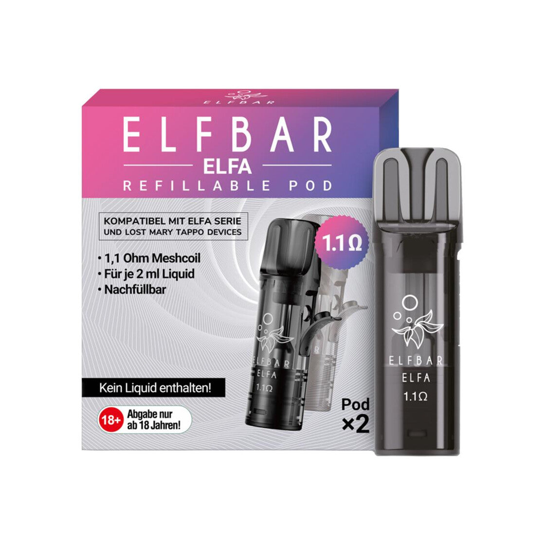 ELFBAR ELFA Refillable Pod 2er Pack (Leer Pod)