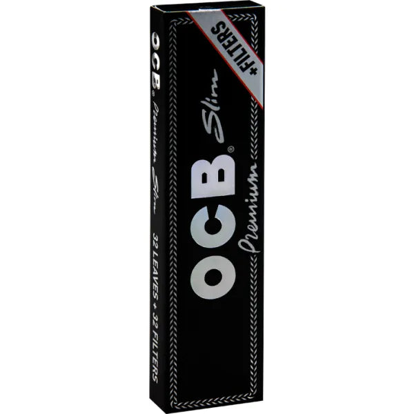 OCB Schwarz Premium Long Slim 32 Blatt mit Tips