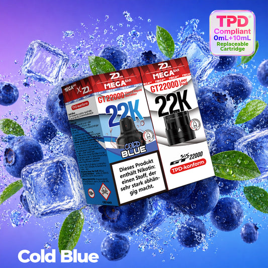 NEU – 7DAYS x MEGABAR GT 22000 Pods Cold Blue 20 mg