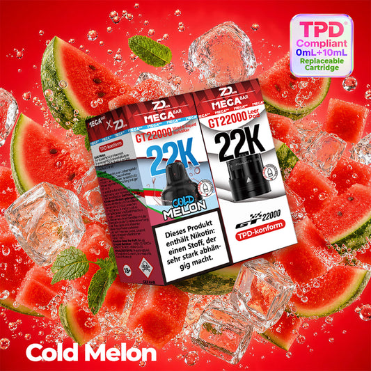 NEU – 7DAYS x MEGABAR GT 22000 Pods Cold Melon 20 mg