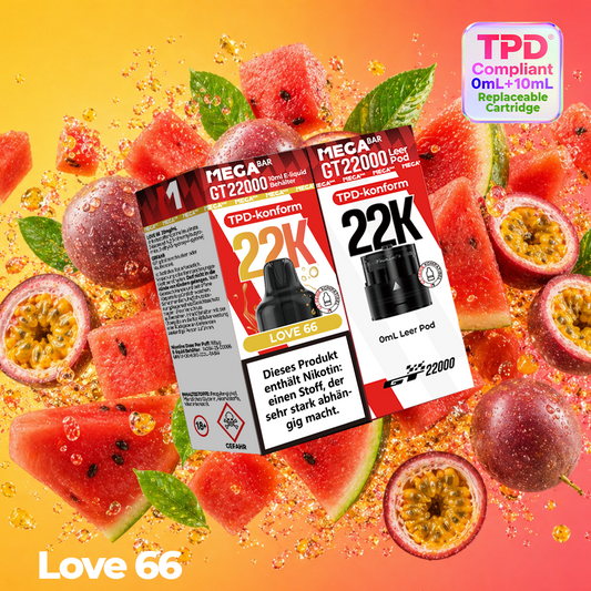 MEGABAR GT 22000 Pods Love 66 20 mg