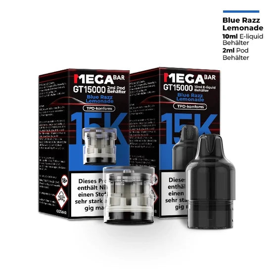 MEGABAR GT15000 Pods 20mg – Blue Razz Lemonade