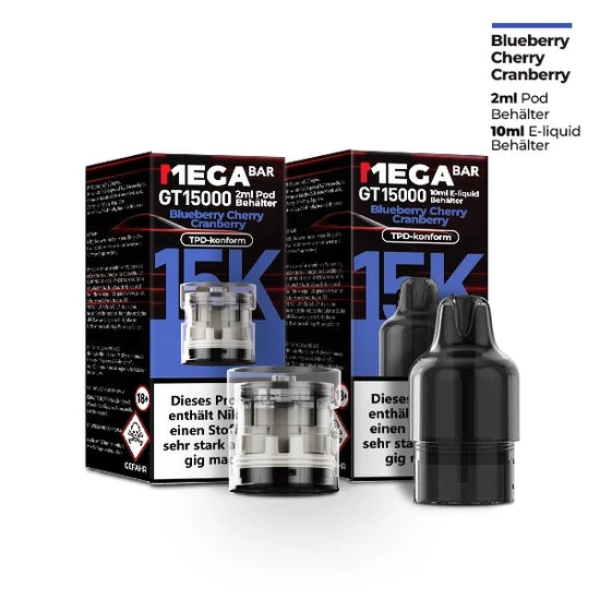 MEGABAR GT15000 Pods 20mg – Blueberry Cherry Cranberry