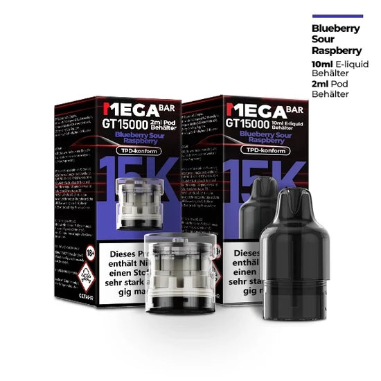 MEGABAR GT15000 Pods 20mg – Blueberry Sour Raspberry