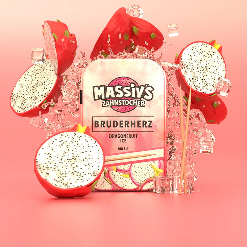 Massiv's Zahnstocher Bruderherz – Dragonfruit Ice – Metalldose mit 100 Stück