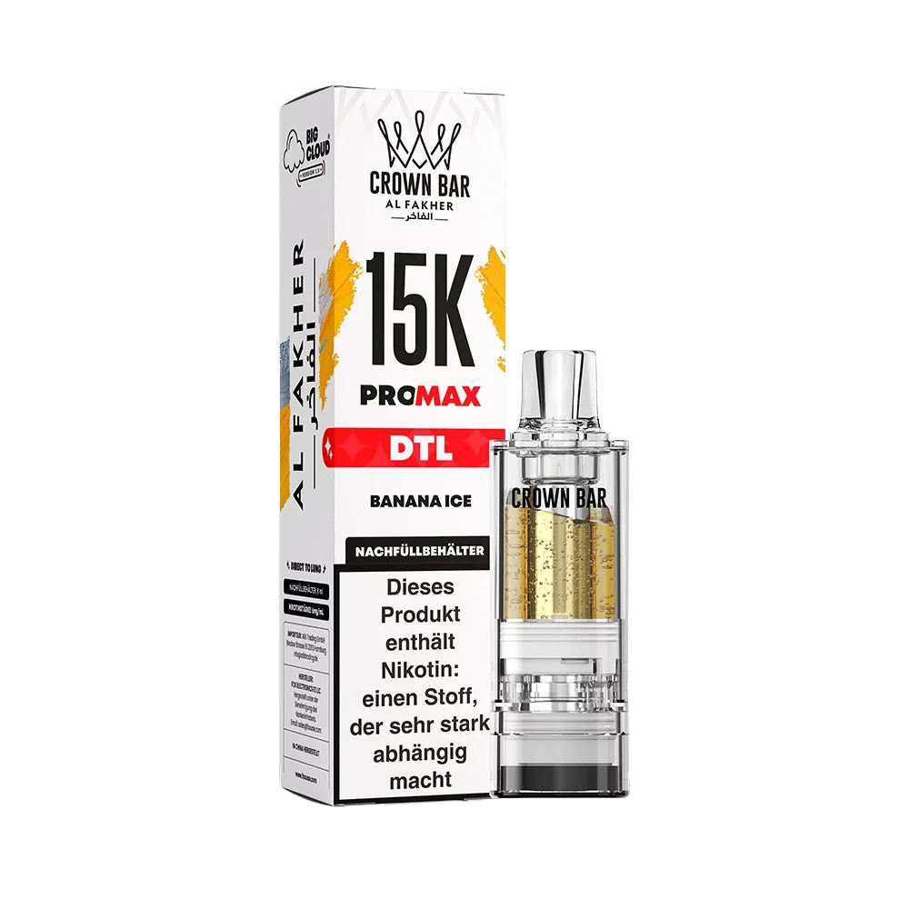 Al Fakher 15K Pro Max Pod – Banana Ice – 6 mg/ml