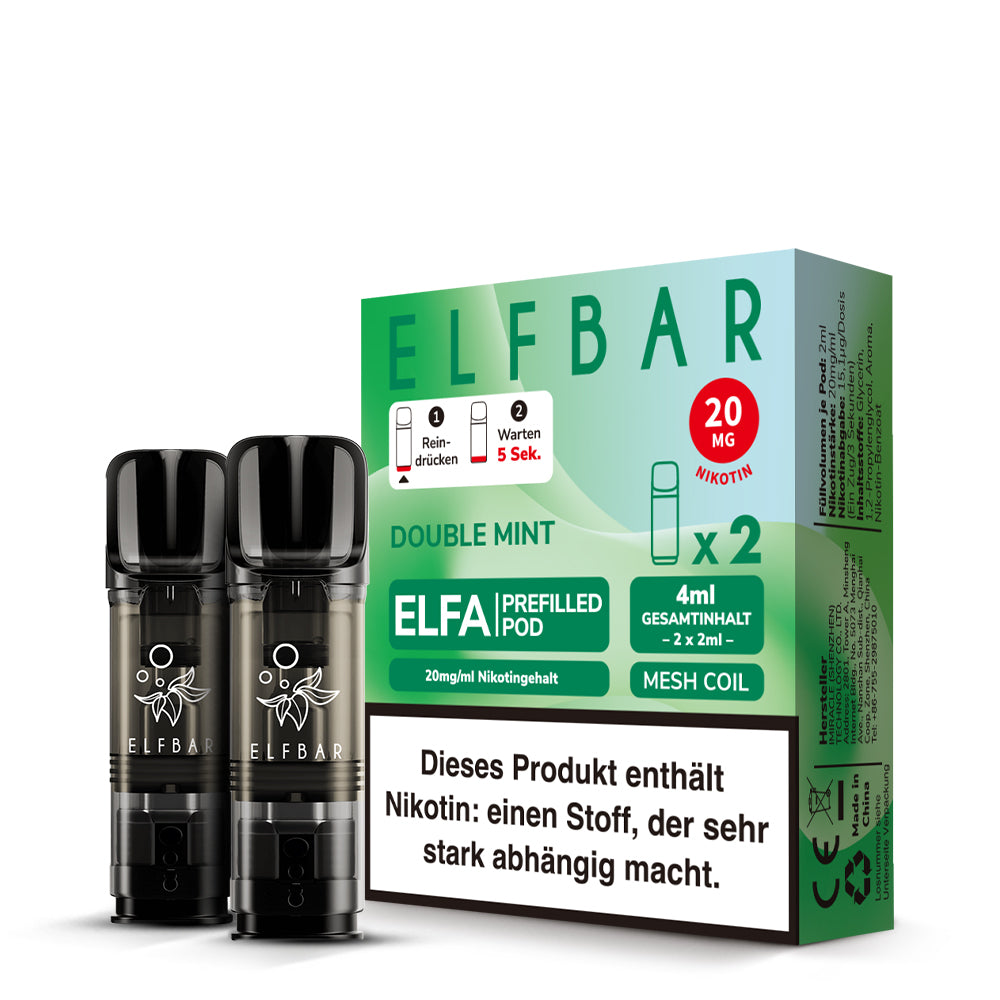ELFBAR ELFA Pods 20mg Double Mint NEW