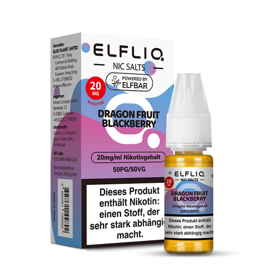 Elfbar Elfliq Nikotinsalz Liquid Dragonfruit Blackberry NEW 20 mg