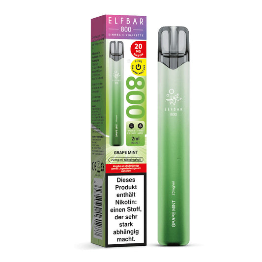 ELFBAR 800 Grape Mint 20mg Nikotin