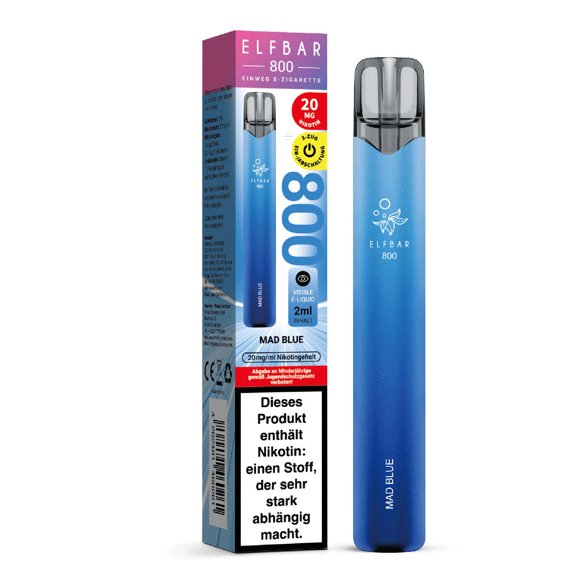 ELFBAR 800 Mad Blue 20mg Nikotin