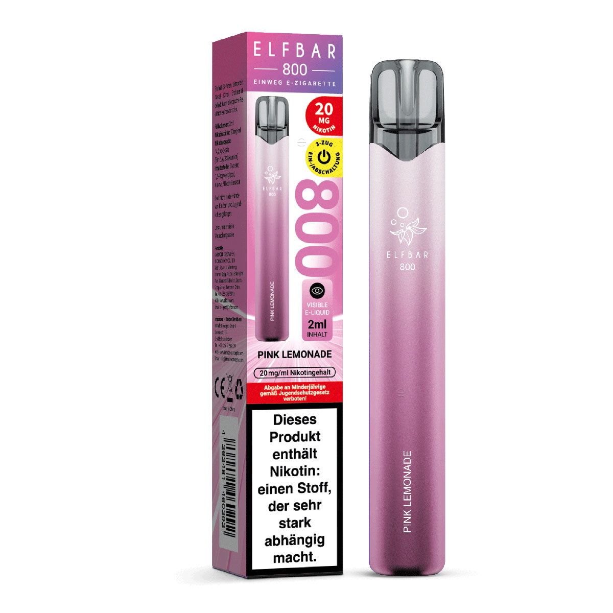 ELFBAR 800 Pink Lemonade 20mg Nikotin