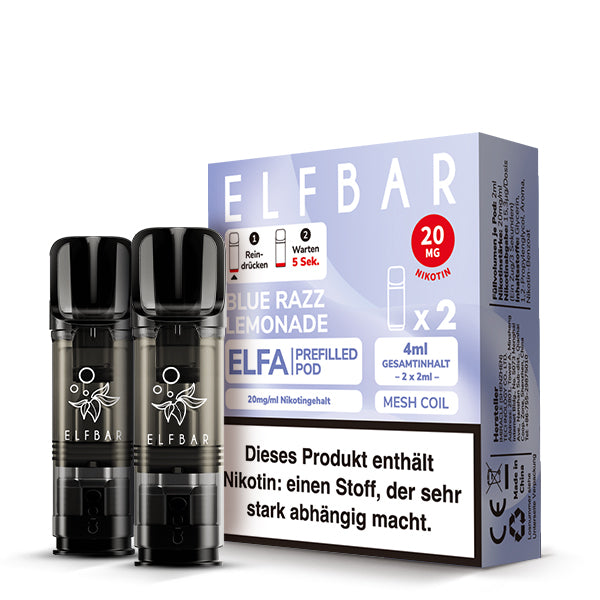 ELFBAR ELFA Pods 20mg Blue Razz Lemonade