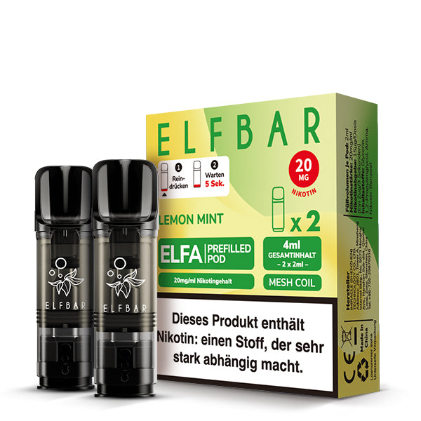 ELFBAR ELFA Pods 20mg Lemon Mint