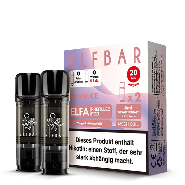 ELFBAR ELFA Pods 20mg Peach Ice 2er Pack
