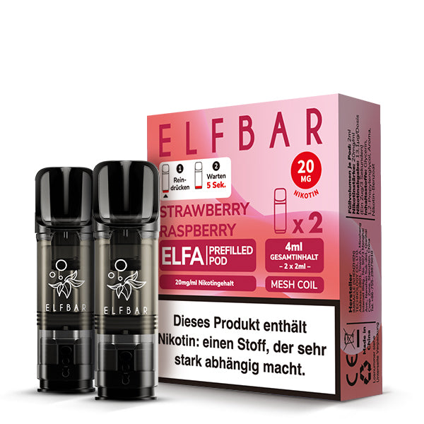 ELFBAR ELFA Pods 20mg Strawberry Raspberry