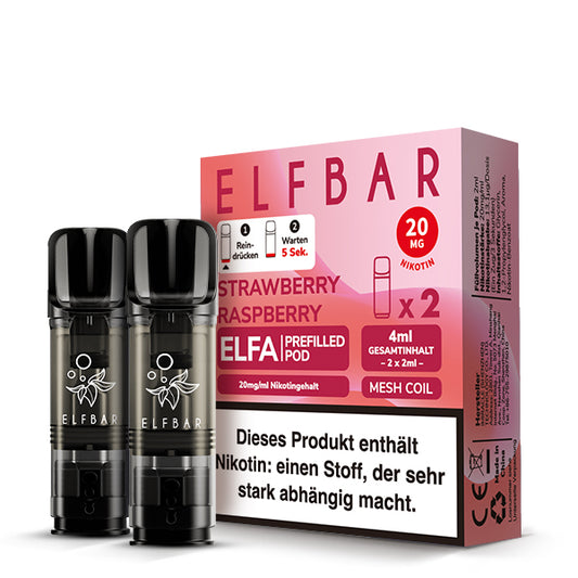 ELFBAR ELFA Pods 20mg Strawberry Raspberry