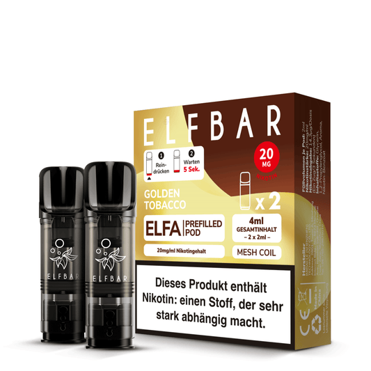 ELFBAR ELFA Pods 20mg Golden Tobacco