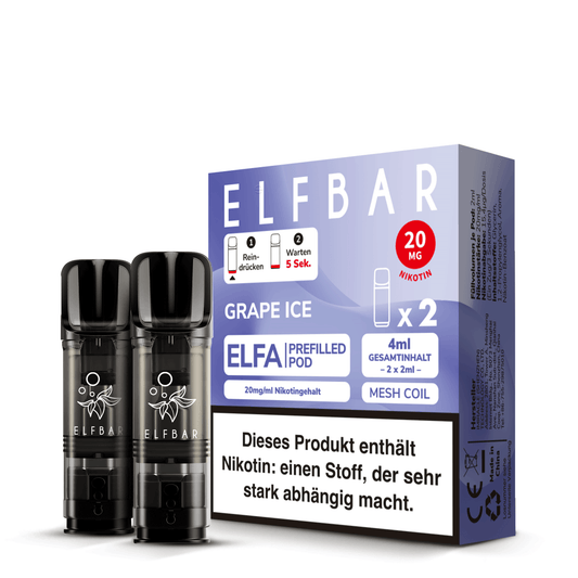 ELFBAR ELFA Pods 20mg Grape Ice