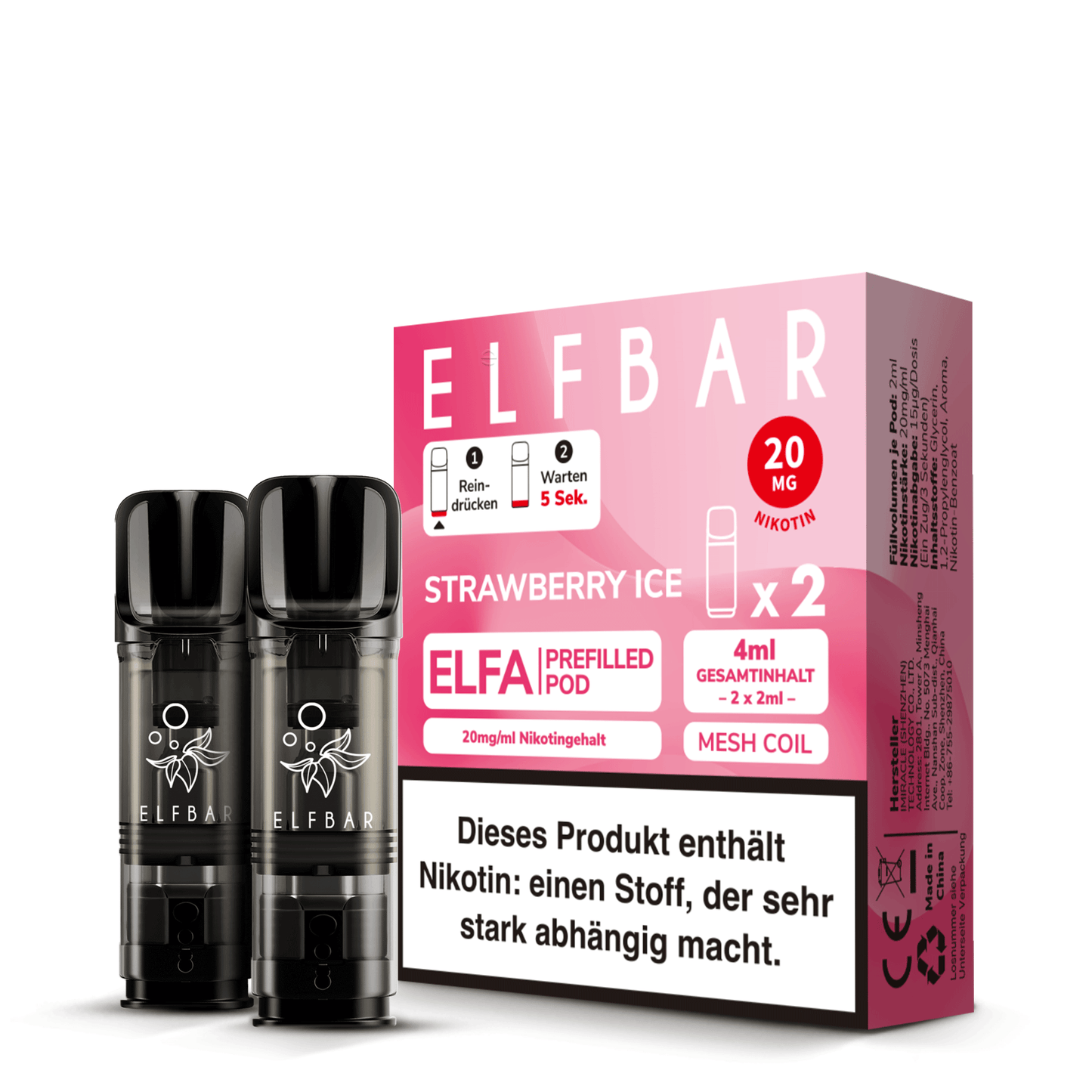 ELFBAR ELFA Pods 20mg Strawberry Ice