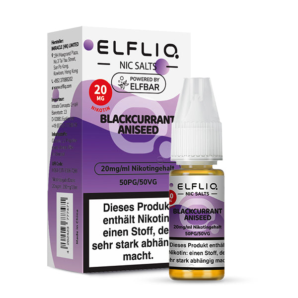 Elfbar Elfliq Nikotinsalz Liquid Blackberry Aniseed 20 mg