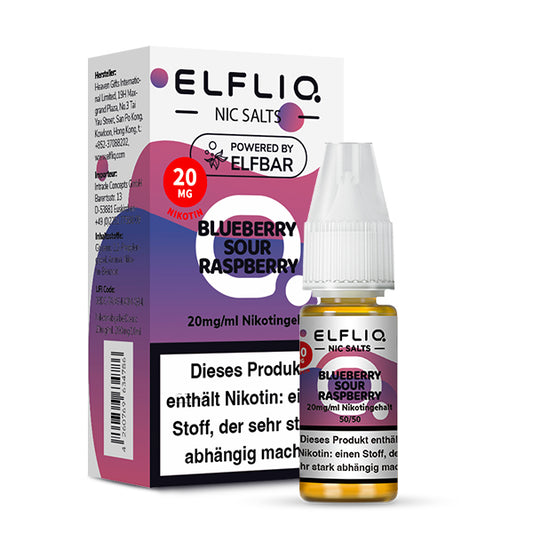 Elfbar Elfliq Nikotinsalz Liquid Blueberry Sour Rapsberry 20 mg