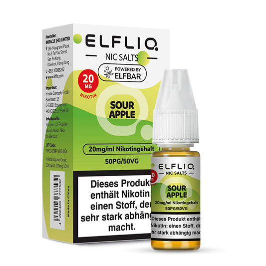 Elfbar Elfliq Nikotinsalz Liquid Sour Apple 20 mg