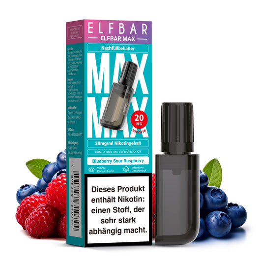 ELFBAR MAX Pod Blueberry Sour Raspberry 20mg – 10ml