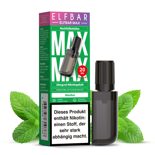 ELFBAR MAX Pod Menthol 20mg – 10ml