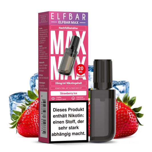 ELFBAR MAX Pod Strawberry Ice 20mg – 10ml