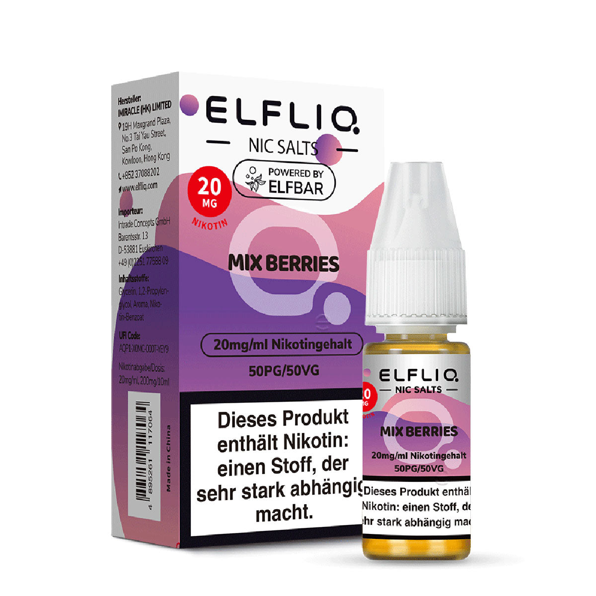 Elfbar Elfliq Nikotinsalz Liquid Mixed Berries 20 mg