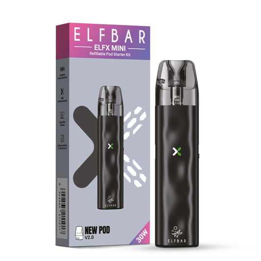 ELFBAR ELFX MINI Pod Kit - Black - 1000 mAh