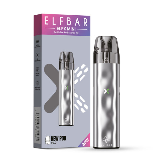 ELFBAR ELFX MINI Pod Kit - Silver - 1000 mAh