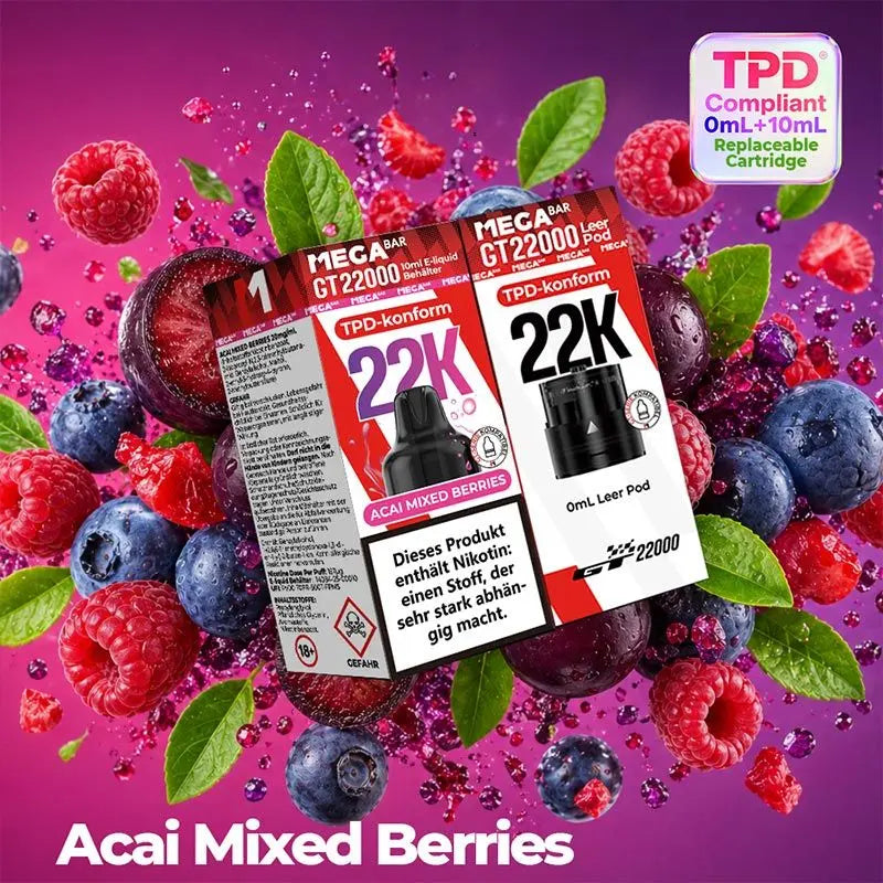 MEGABAR GT 22000 Pods Acai Mixed Berries 20 mg