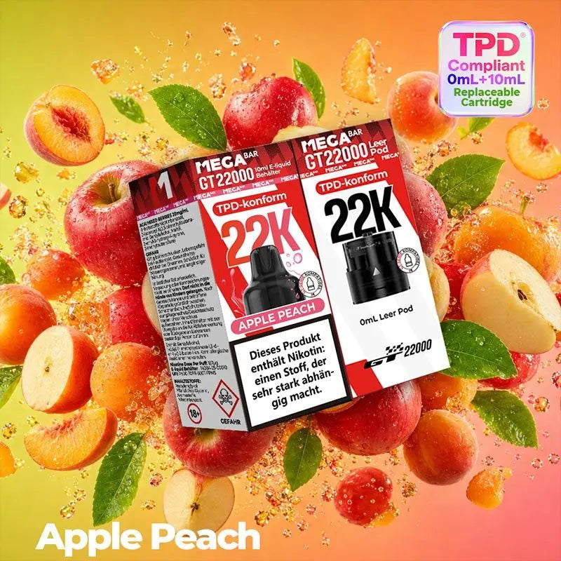 MEGABAR GT 22000 Pods Apple Peach 20 mg