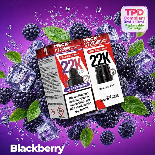 MEGABAR GT 22000 Pods Blackberry 20 mg