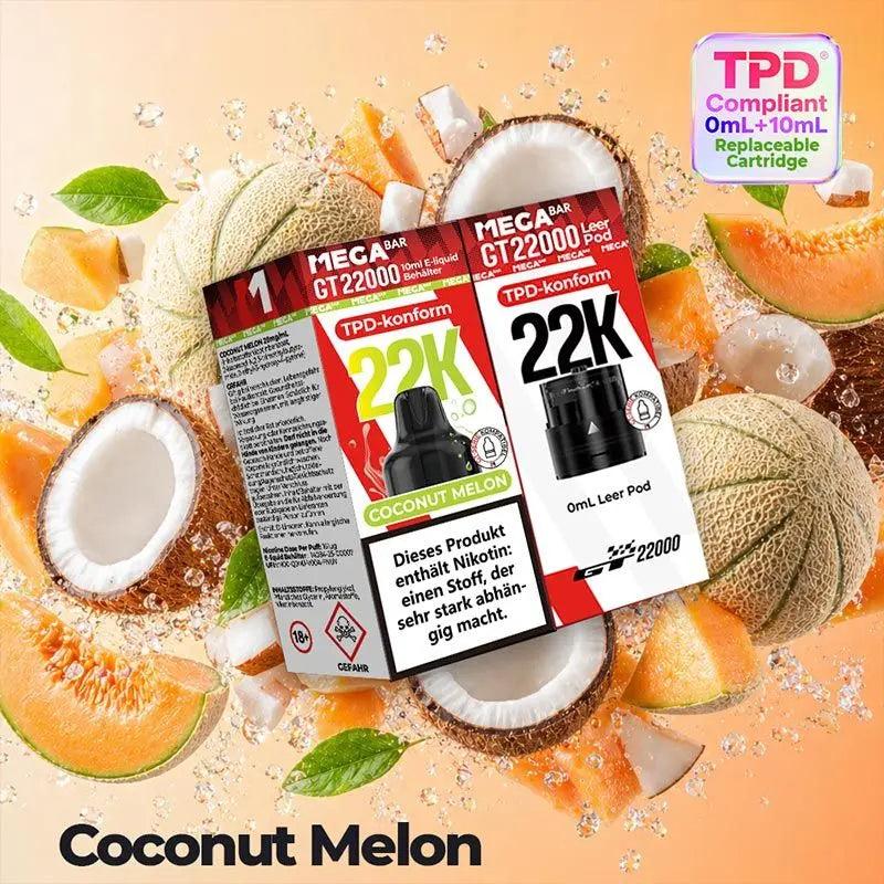 MEGABAR GT 22000 Pods Coconut Melon 20 mg