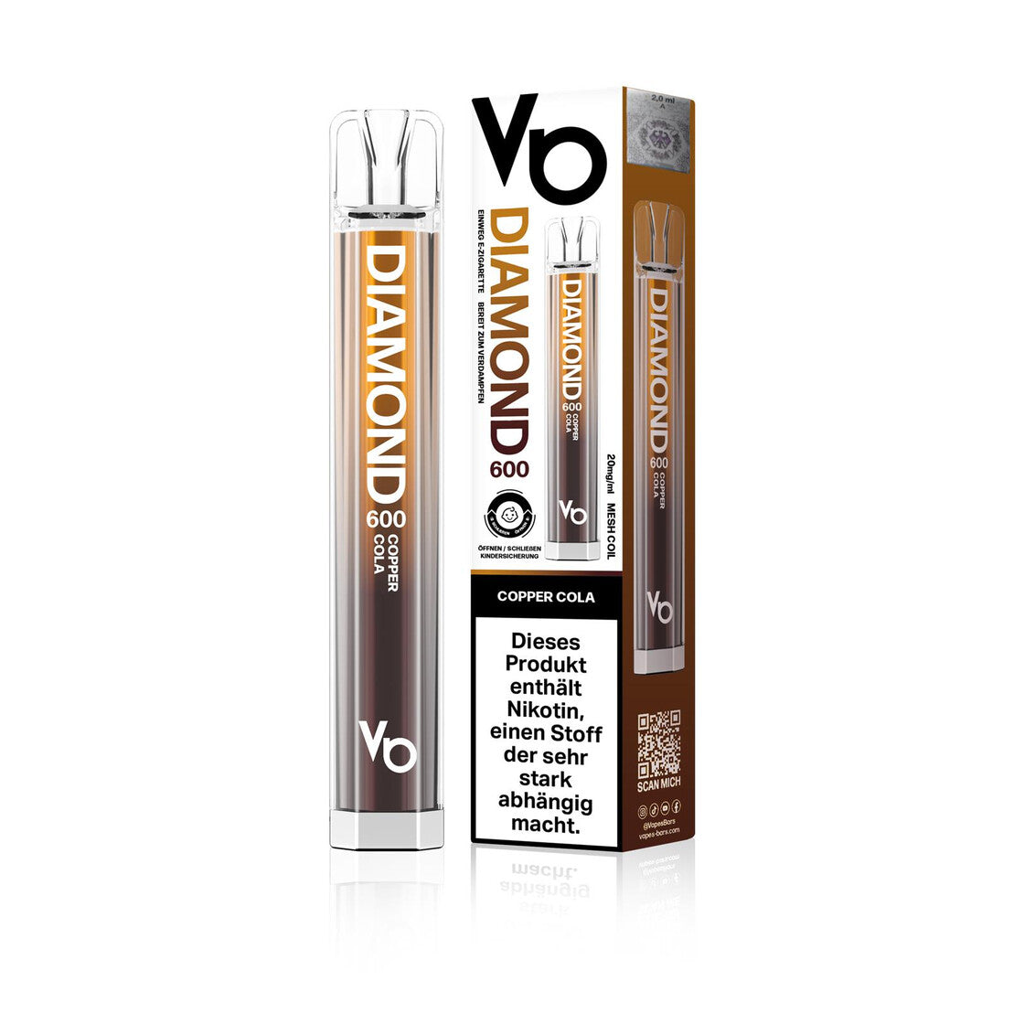 Vapes Bars Diamond 600 20mg - Copper Cola